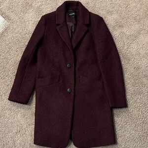Marc New York Women's Dark Burgundy Pea Coat